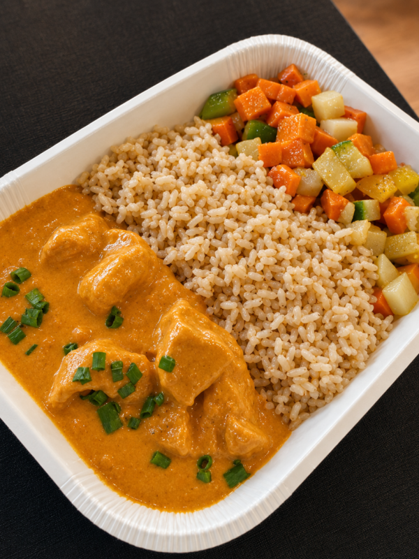 FIT de Strogonoff de Frango, Arroz Sete Grãos e Seleta de Legumes (300g)